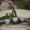 Rozenkwarts hart knuffelsteen – natuurlijke edelsteen voor liefde, zelfzorg en emotionele heling – spirituele steen voor hartchakra