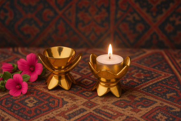 Oosterse kaarsenhouder set