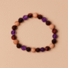 Armband Tijgeroog, Zonnesteen & Amethist Armband – Kracht en Vreugde