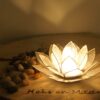 Sfeerlicht Lotus naturel met goudrand