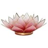 Sfeerlicht Lotus rood/roze met goudrand
