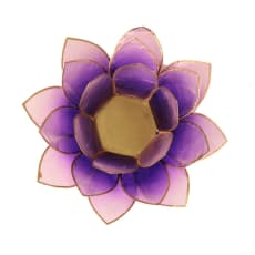 Sfeerlicht Lotus violet met goudrand