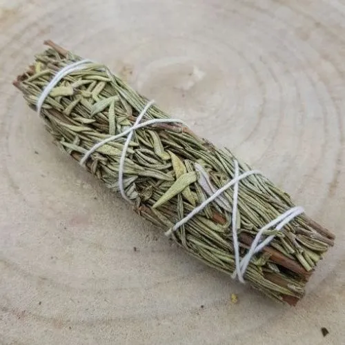 Witte salie smudge met rozemarijn, set van 2
