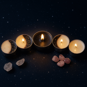 maanstanden theelichtjes