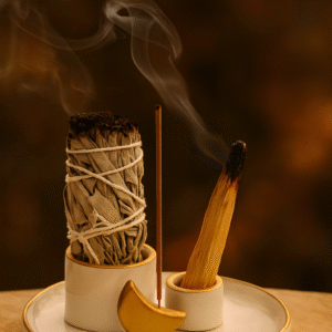 Smudge kit met salie, palo santo en wierook voor energetische reiniging